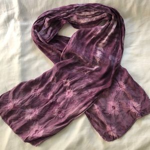 SOLD Natural dye silk scarf